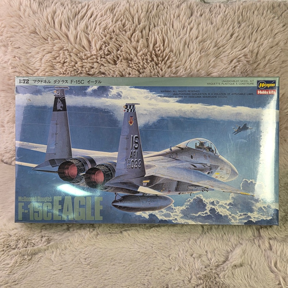 Hasegawa 1:72 F-15C Eagle Model Kit McDonnell Douglas K25 Vintage 1988 Sealed